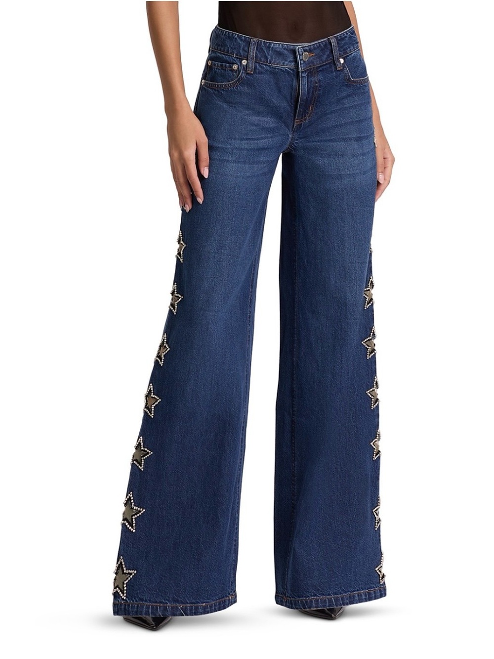 Alice+ Olivia embellished Wide Leg Star  Jean